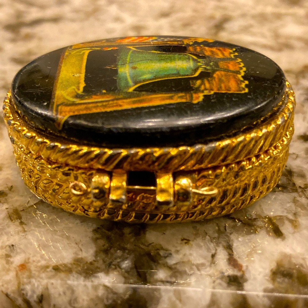 Liberty Bell Solid Perfume Compact/Container - Ra… - image 4